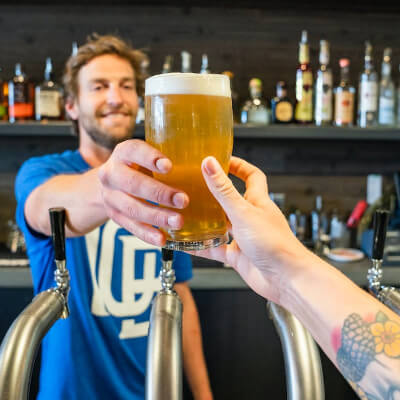 man with beer