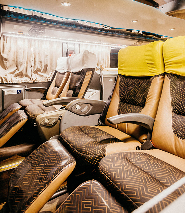 charter bus interior