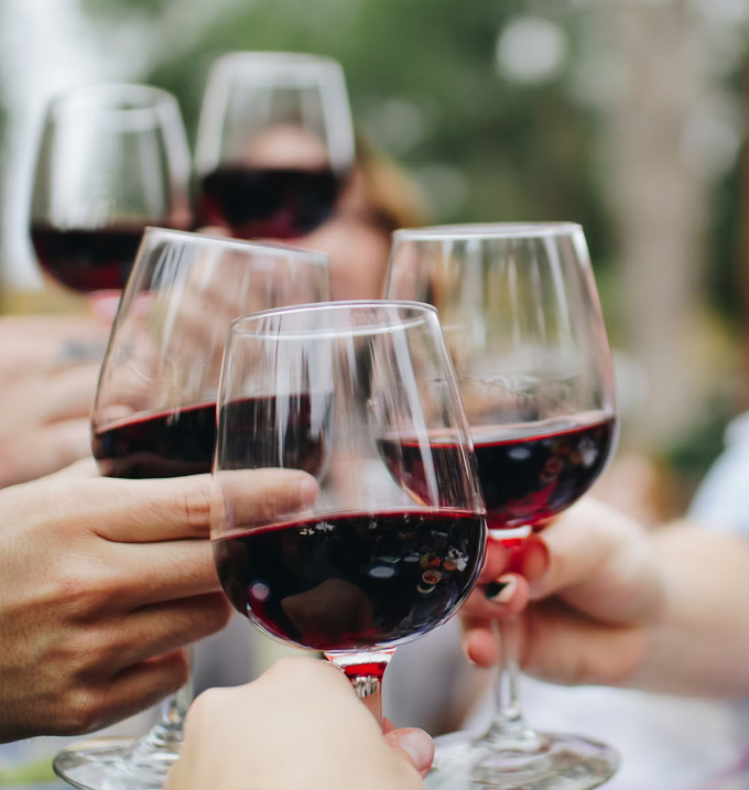 glasses filled with the best wine