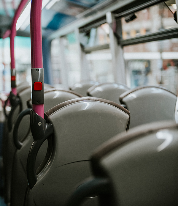 spacious shuttle bus