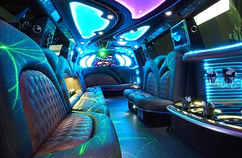wedding limo interior