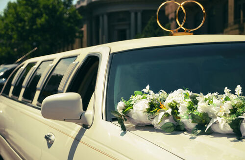 Luxury wedding limo